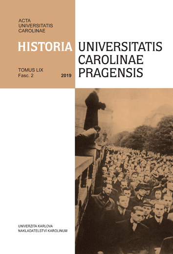 AUC HISTORIA UNIVERSITATIS CAROLINAE PRAGENSIS